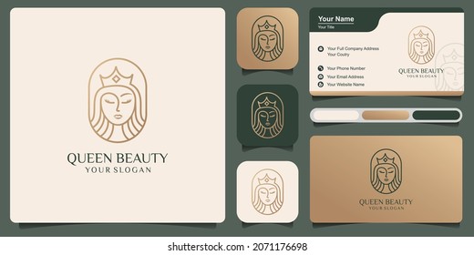 Beauty Queen Luxury Logo Design for Beauty and Cosmetics logo design template