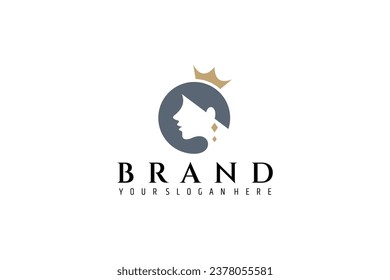 Beauty Queen Luxury Logo Design for Beauty logo design template