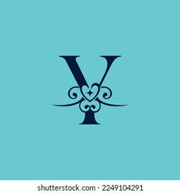 beauty queen royal gold logo design letter Y