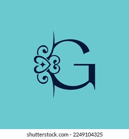 beauty queen royal gold logo design letter G