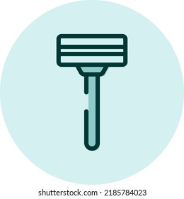Beauty razor, illustration, vector on a white background.