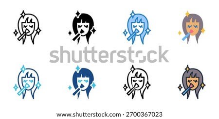 Beauty regimen icon set multiple style collection 
