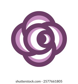 Beauty rose flower logo design, rose logogram concept