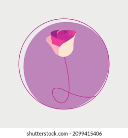 Beauty rose logo design vector