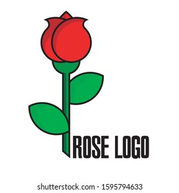 beauty rose logo vector illustration