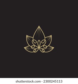 Beauty rose spa logo vector concept. Logo can be used for icon, brand, identity, cosmetic, boutique, nature, and spa