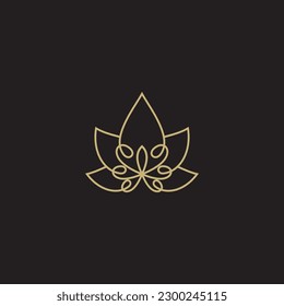 Beauty rose spa logo vector concept. Logo can be used for icon, brand, identity, cosmetic, boutique, nature, and spa