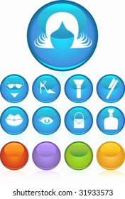 Beauty Round Buttons