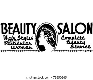 Beauty Salon 3 - Retro Ad Art Banner