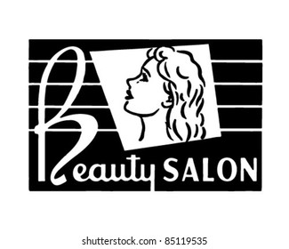 Beauty Salon 4 - Retro Ad Art Banner