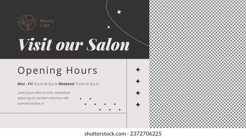 Schöner Salon auf Hintergrund. Salon-Vorlage. Kurbehandlung. Schönheitszentrum. Kurklinik. Schönheit und Spa Salon Design. Vektorgrafik. Poster, Banner, Flyer, Cover. Social Media Post. entspannen. Körperpflege.