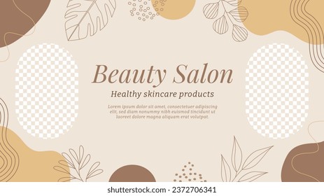 Beauty salon background. Salon Template. Spa treatment. Beauty Center. spa clinic. Beauty and Spa Salon design. Vector Illustration. Poster, Banner, Flyer, Cover. Social Media Post. relax. body care.