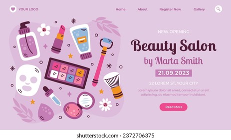 Beauty salon background. Salon Template. Spa treatment. Beauty Center. spa clinic. Beauty and Spa Salon design. Vector Illustration. Poster, Banner, Flyer, Cover. Social Media Post. relax. body care.