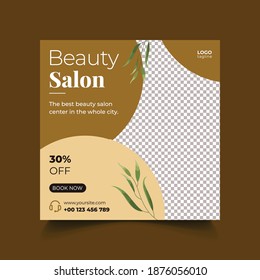 Beauty Salon Banner Social Media Post Template