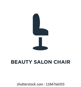 Beauty Salon Chair icon. Black filled vector illustration. Beauty Salon Chair symbol on white background. Can be used in web and mobile.