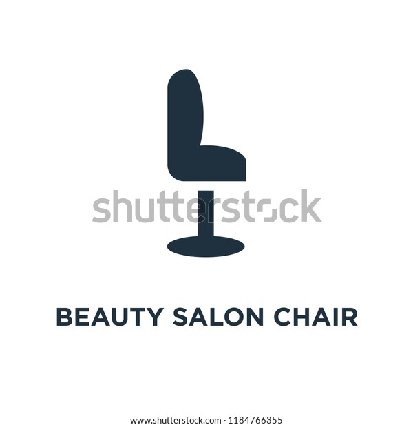 Beauty Salon Chair Icon Black Filled Royalty Free Stock Image