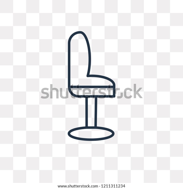 Beauty Salon Chair Vector Outline Icon Stock Vector Royalty Free