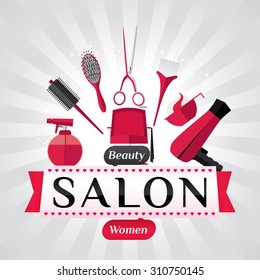 Beauty salon design. Vector illustration