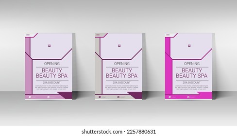 Beauty and salon flyer design. Background for the invitation, shop, beauty salon, spa.
