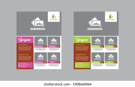 Beauty Salon Flyer Template Design sehr einzigartig und klassisch Design