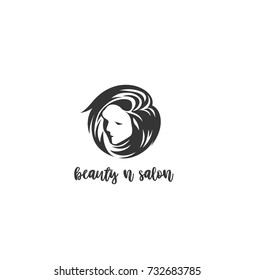 Beauty and salon icon, hand drawn on white background, treatment, skin, make up, haircut, vector illustration