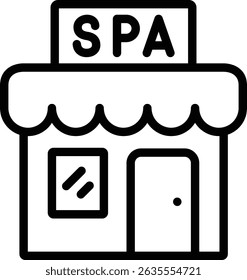 beauty salon icon illustration design with outline, this is not made from any AI generation