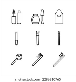 Beauty Salon icon set. Universal Beauty icons for use in web and mobile UI, Beauty basic UI elements set, on white background, eps 10.