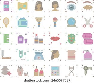 Beauty salon icon set vector design illustration stock