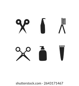 beauty salon icon,cosmetic icon,scissors icon,spray icon,hair comb 