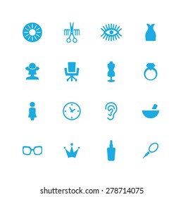 beauty salon icons universal set for web and mobile