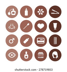 beauty salon icons universal set for web and mobile