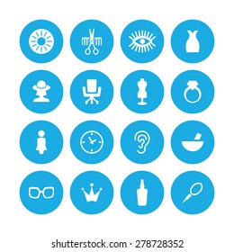 beauty salon icons universal set for web and mobile