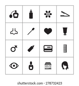 beauty salon icons universal set for web and mobile