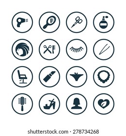 Beauty Salon Icons Universal Set For Web And Mobile