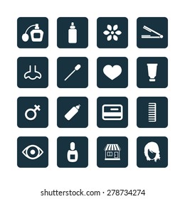 beauty salon icons universal set for web and mobile
