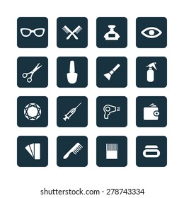 beauty salon icons universal set for web and mobile