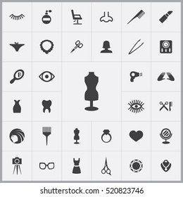 beauty salon icons universal set for web and mobile