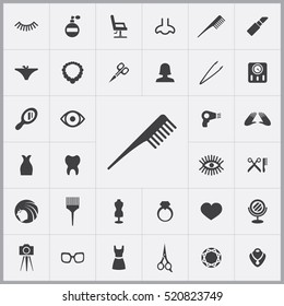 beauty salon icons universal set for web and mobile
