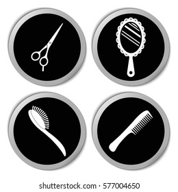 Beauty salon icons - vector stickers  set