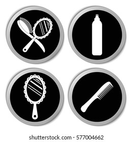Beauty salon icons - vector stickers  set