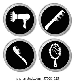 Beauty salon icons - vector stickers  set