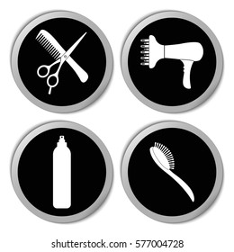 Beauty salon icons - vector stickers  set