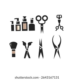 beauty salon icons,haircut icon set, 