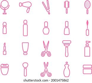 Beauty salon, illustration, vector on a white background.