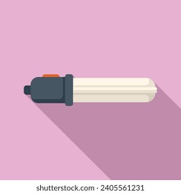 Beauty salon lamp icon flat vector. Wash beauty care. Hairstyle damage