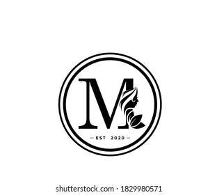 Beauty Salon Letter M Logo Design Stock Vector (Royalty Free ...