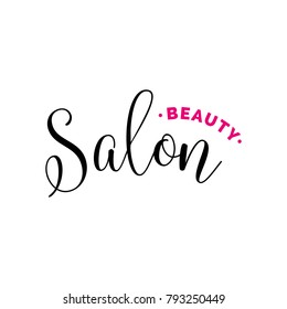 Beauty Salon Lettering Logo Designs Stock Vector (Royalty Free ...