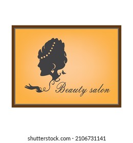 beauty salon logo beautiful woman illustration clip art vector banner design