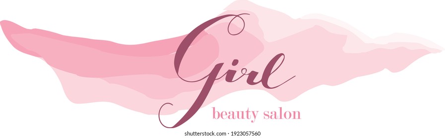 Beauty Salon Logo Concept Brush Lettering Stock Vector Royalty Free