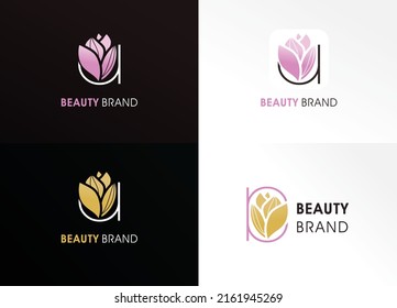 Beauty Salon Logo Design For Hair - Skin Care - Nail And Feminine Body Care Brand